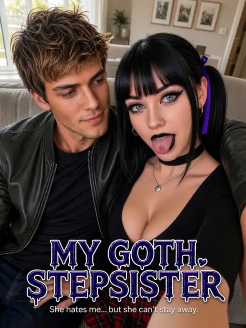 Series poster for My Goth Stepsister on Candy AI Shorts